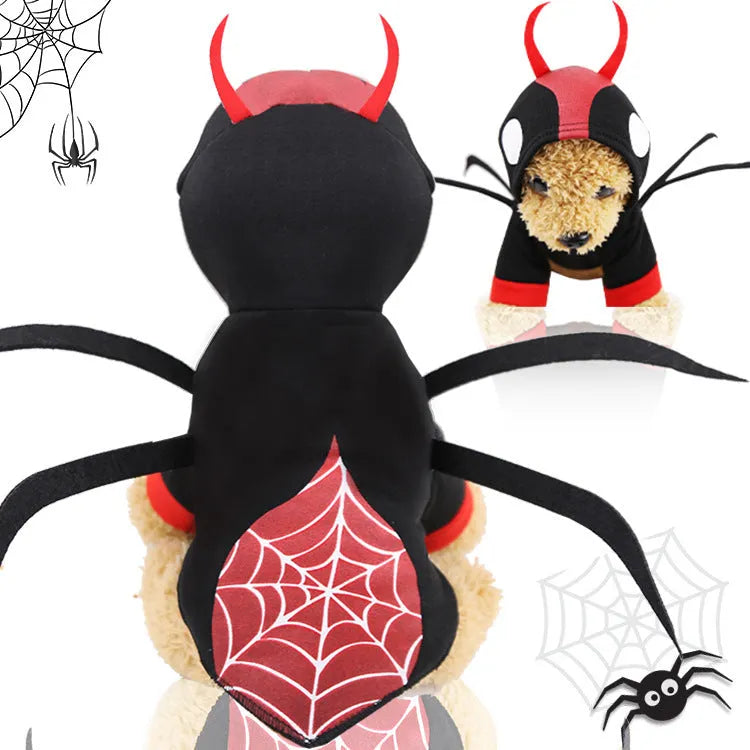 Pet Halloween costume dog clothes cat clothes soft cloth pullover design pumpkin spider black cat styles