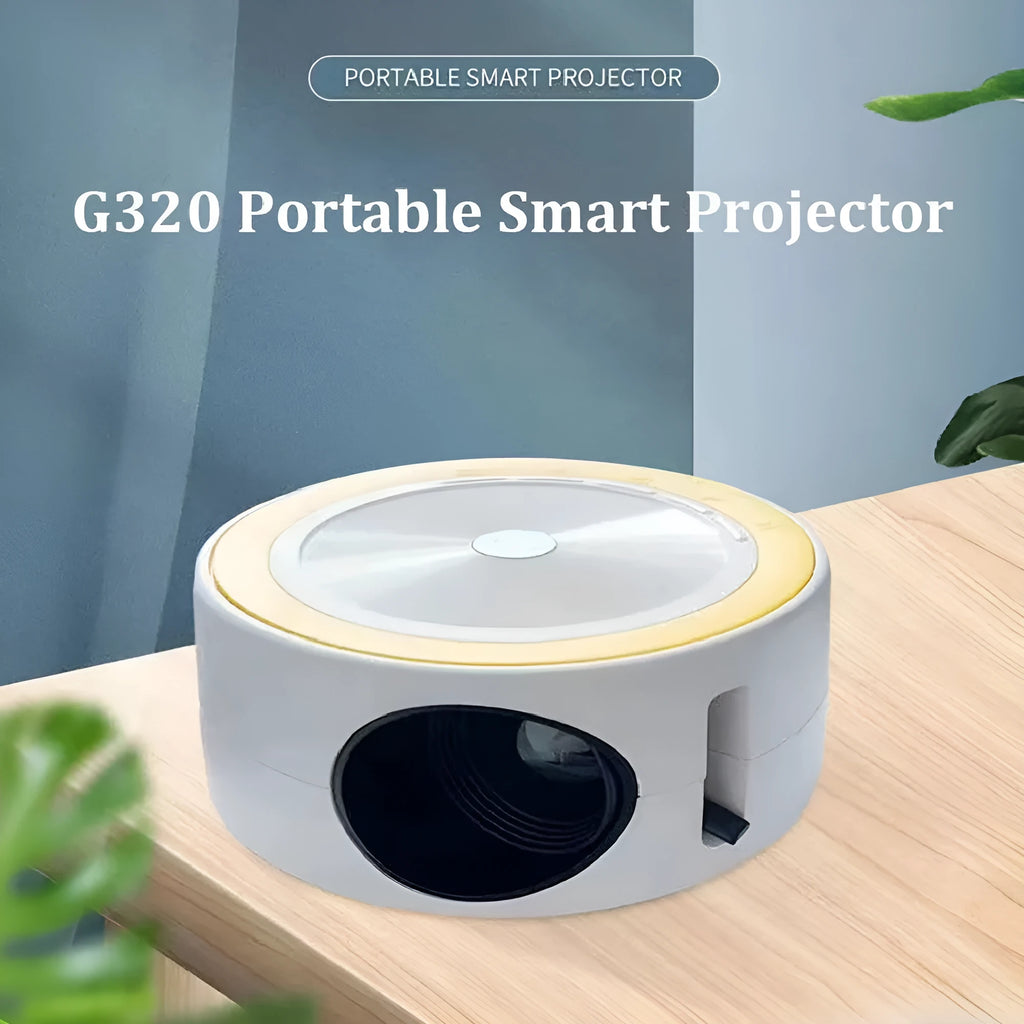 YT200 portable wired LED projector in black colour with remote control