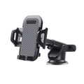 Black universal car phone holder for smartphones between 4 and 7 inches wide