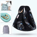 Adjustable baby wrap carrier sling shown in multiple colours, suitable for infants 0-36 months.