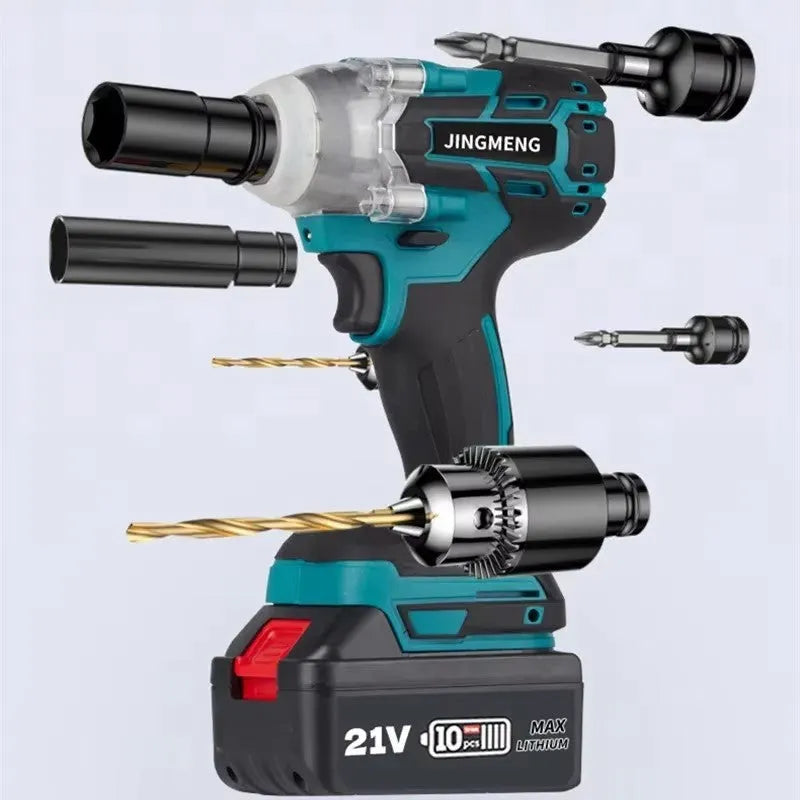 21V brushless electric impact wrench with lithium battery and 12.4mm chuck