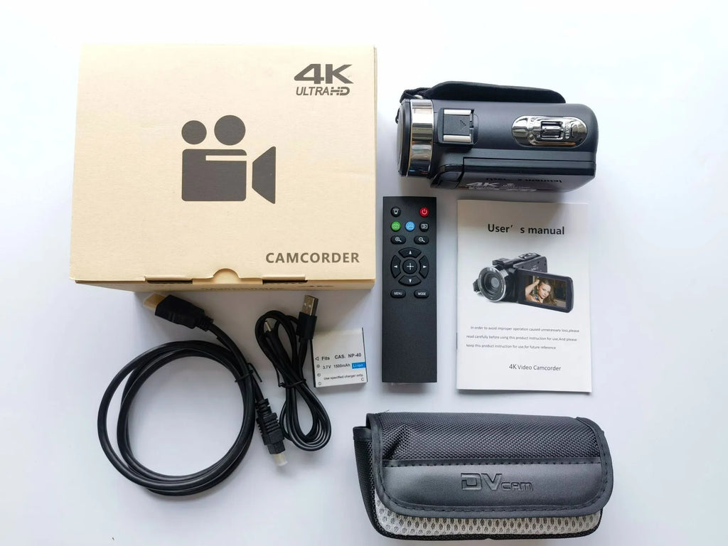 Black digital night vision camera with 3-inch screen, lens, and WiFi connectivity