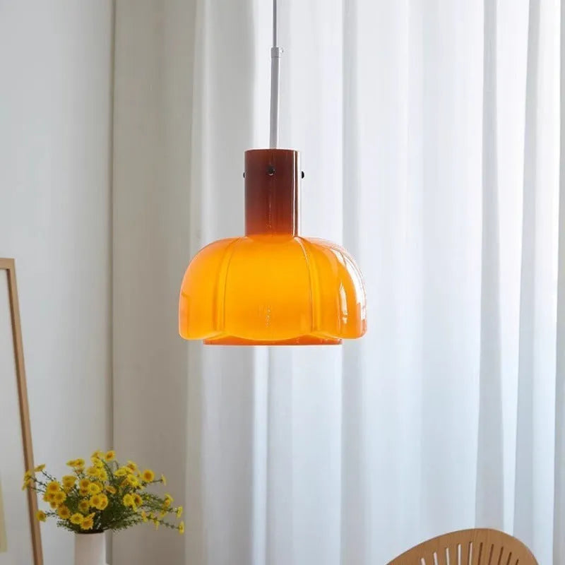 Medieval style glass bud chandelier ceiling light with retro design in multiple colour options.