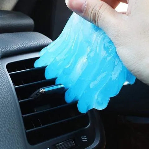 160g magic cleaning gel in boxed packaging showing blue, green, pink, and yellow colour options