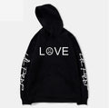 Men's Love Hoodies cotton-polyester printed full sleeve hoodie in blue, a hip hop style top