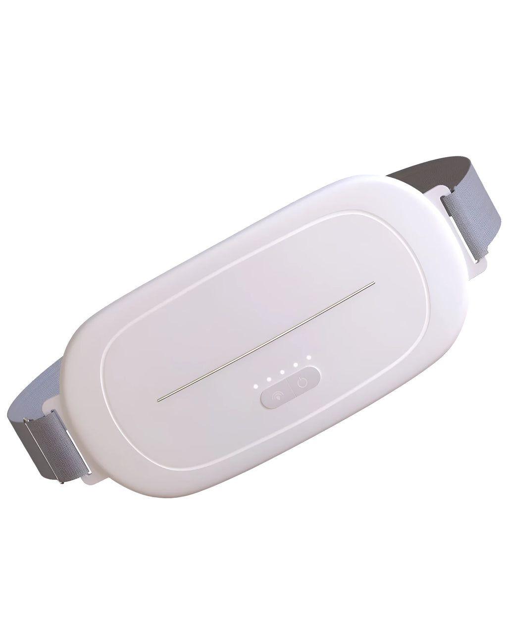 White adjustable abdominal uterine warming belt with controller for post-surgery heat therapy