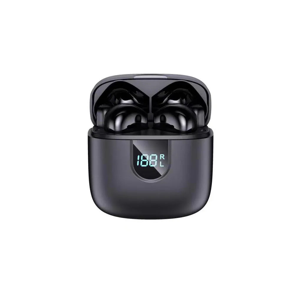 A18 wireless Bluetooth headset in-ear with digital display, PC ABS material, black colour