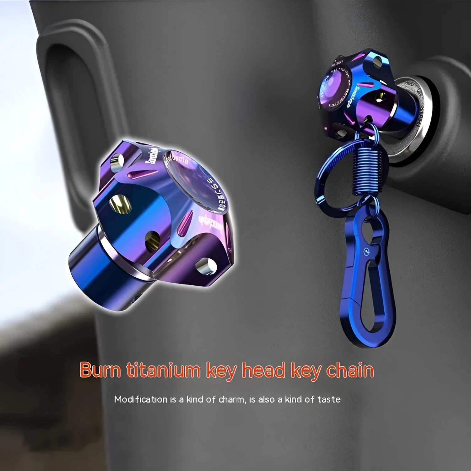 T6 aluminium alloy motorcycle key head covers in hexagonal, five-pointed star and plum blossom designs