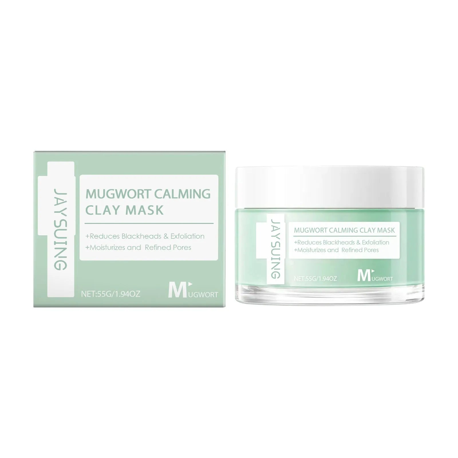 55g tube of bentonite clay pore cleaning mud mask with moxa leaf extract for acne treatment