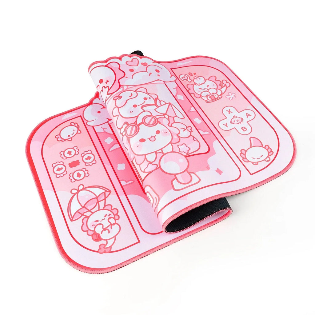 Hexagonal dragon crane machine large cloth mouse pad measuring 75 by 40cm with cartoon anime design