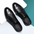 Men's black and brown brogue business shoes in PU leather, classic oxford style formal footwear
