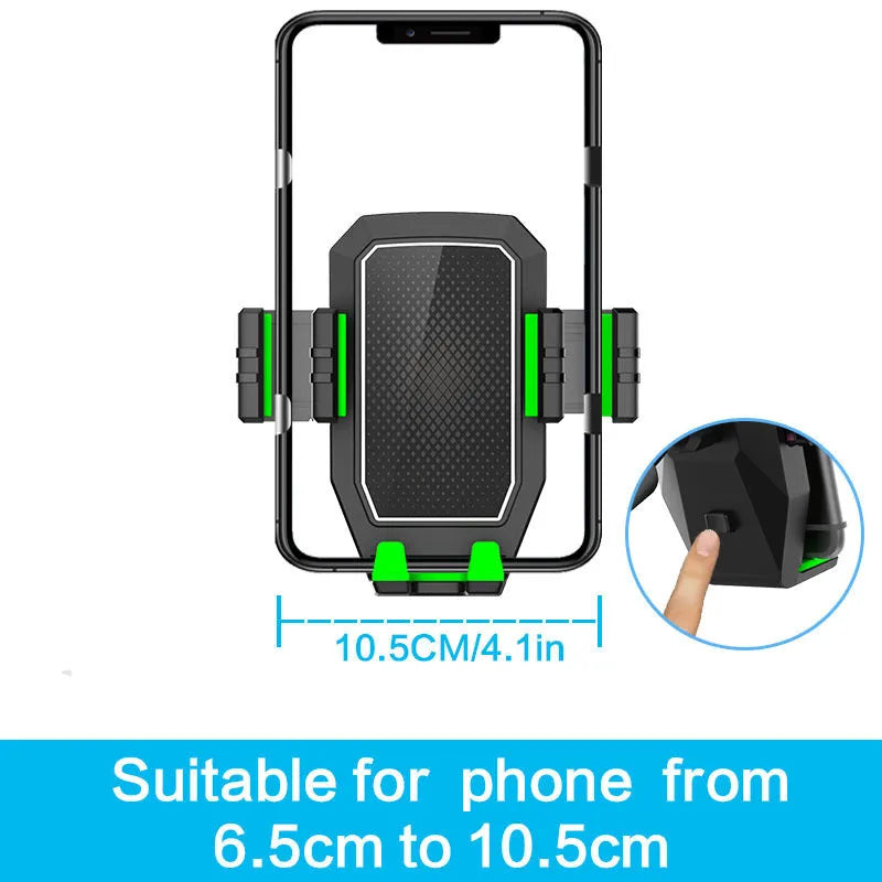 Grey car drink holder and phone support bracket mounted on vehicle centre console
