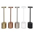 Modern minimalist table lamp with iron I-shaped frame and silver finish, LED ambient light for bedroom or bar