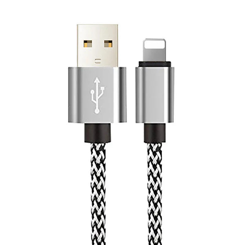Braided hemp rope mobile phone charging cable for Apple iPhone in six colour options