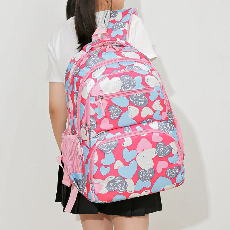 Student backpack with air pillow belt system in blue colour showing large main compartment