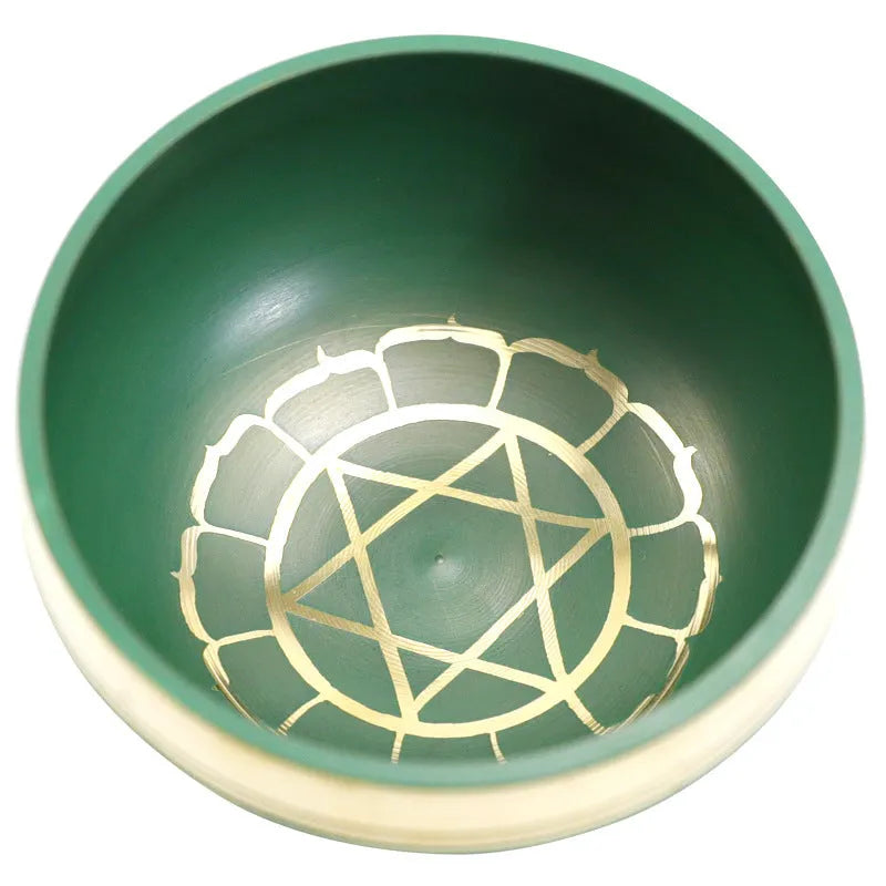 Handmade Himalayan singing bowl percussion instrument in one of seven colours, measuring 7.8cm.