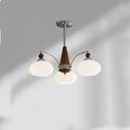 Creative persimmon glass and chrome chandelier with multiple heads in ancient middle style