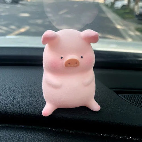 Cartoon pig resin car dashboard ornament decorative accessory