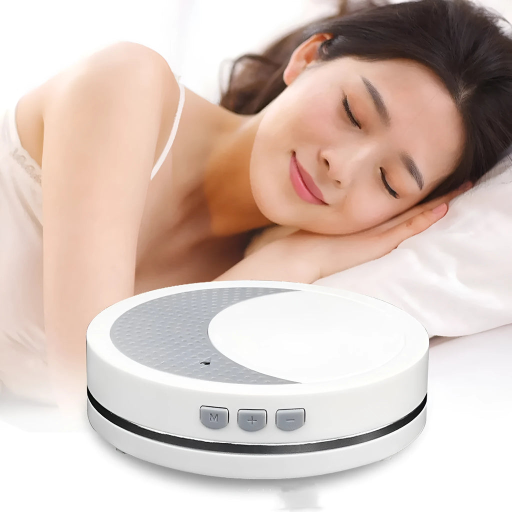 White ABS plastic sleep aid instrument with USB port and control buttons