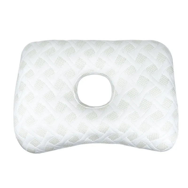 Chinese style single hole ear pillow for beauty salons in Boer Grey colour, showing dimensions of 39 by 28 cm.