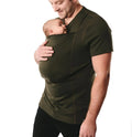 Green loose-fit round neck short sleeved cotton casual top on a hanger.
