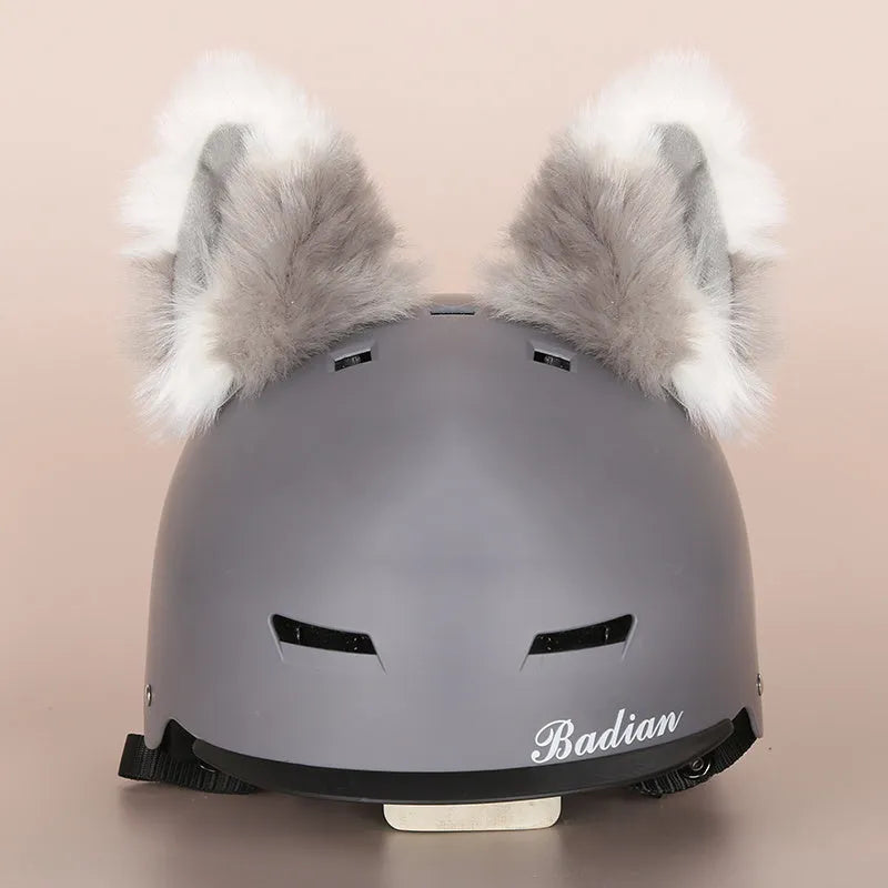 Cartoon plush fabric motorcycle helmet cover decorative accessory