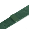 Stainless steel metal watch strap with adjustable links and push-button clasp for 38mm 42mm smartwatches.