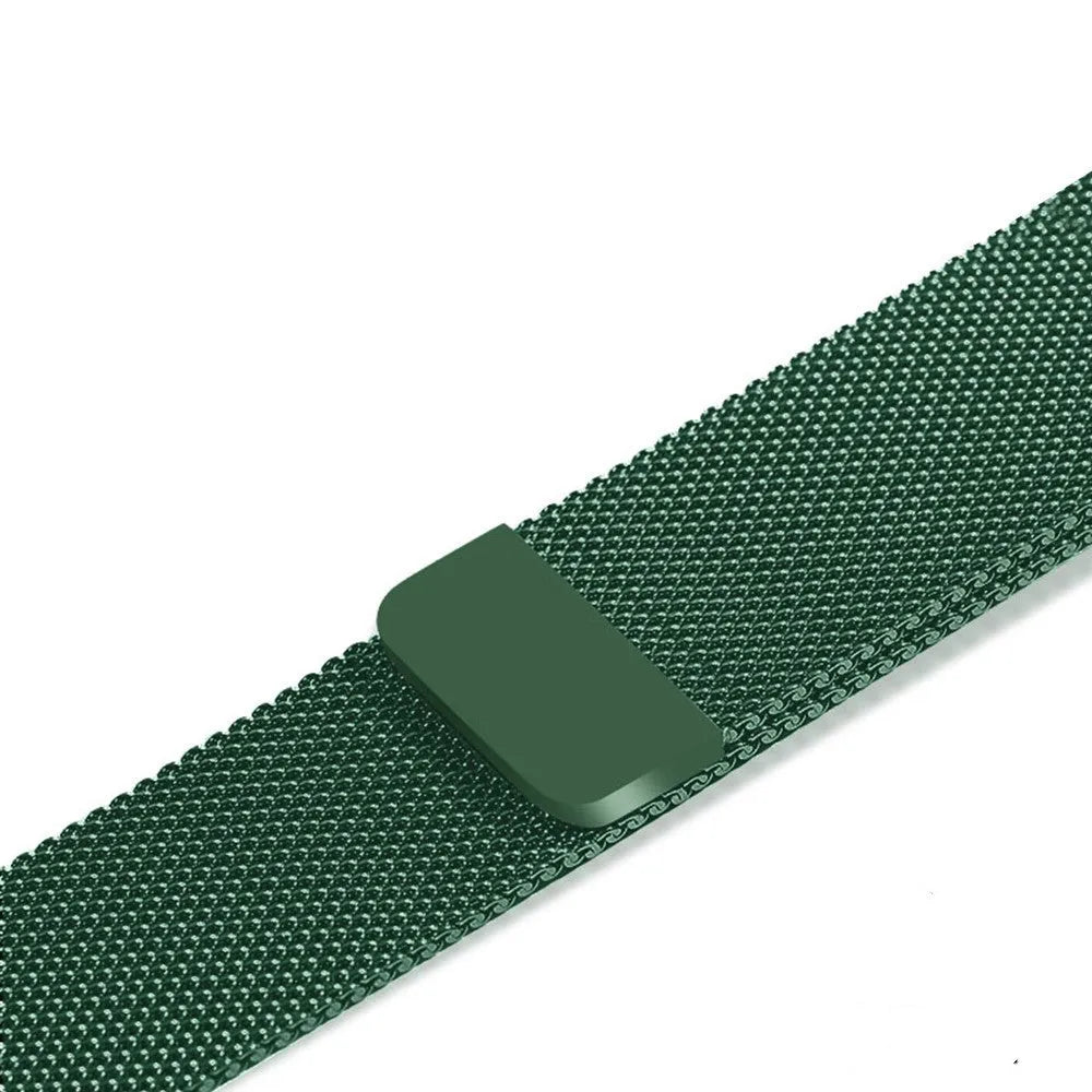 Stainless steel metal watch strap with adjustable links and push-button clasp for 38mm 42mm smartwatches.