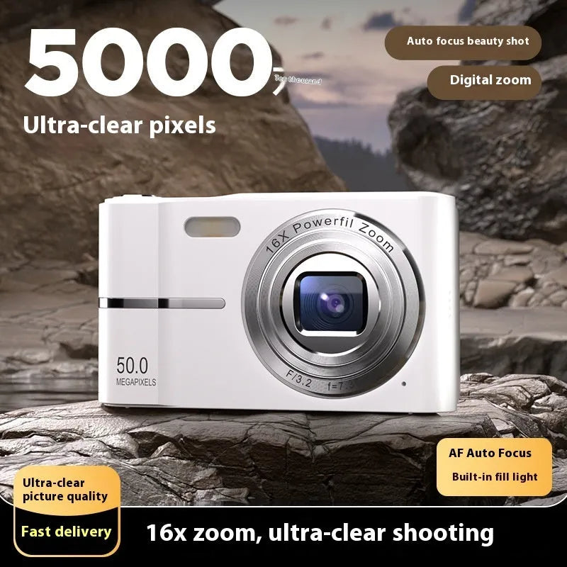 HD 4K pixel digital mini camera for students with full HD screen in multiple colours
