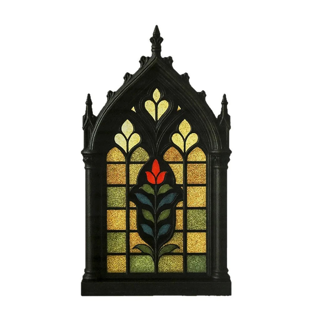 Black wooden Gothic style wall mounted storage rack decoration in three size options