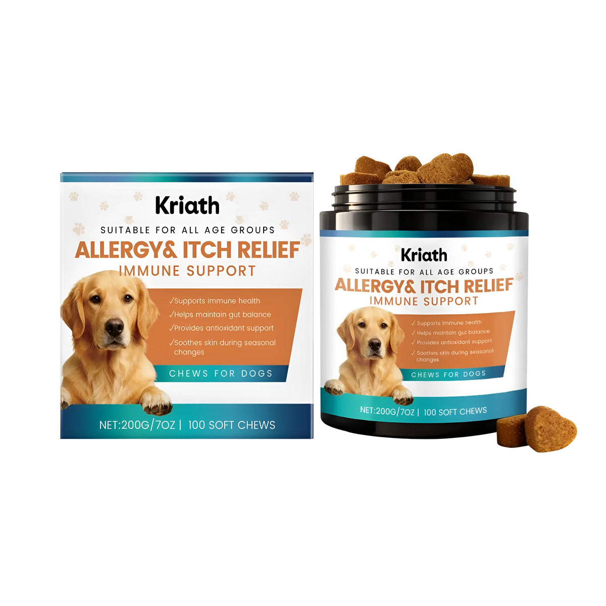 Dog immune digestive support soft granules with colostrum and probiotics in soft particle form