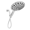 6-inch handheld shower head with electroplated finish showing six function selector