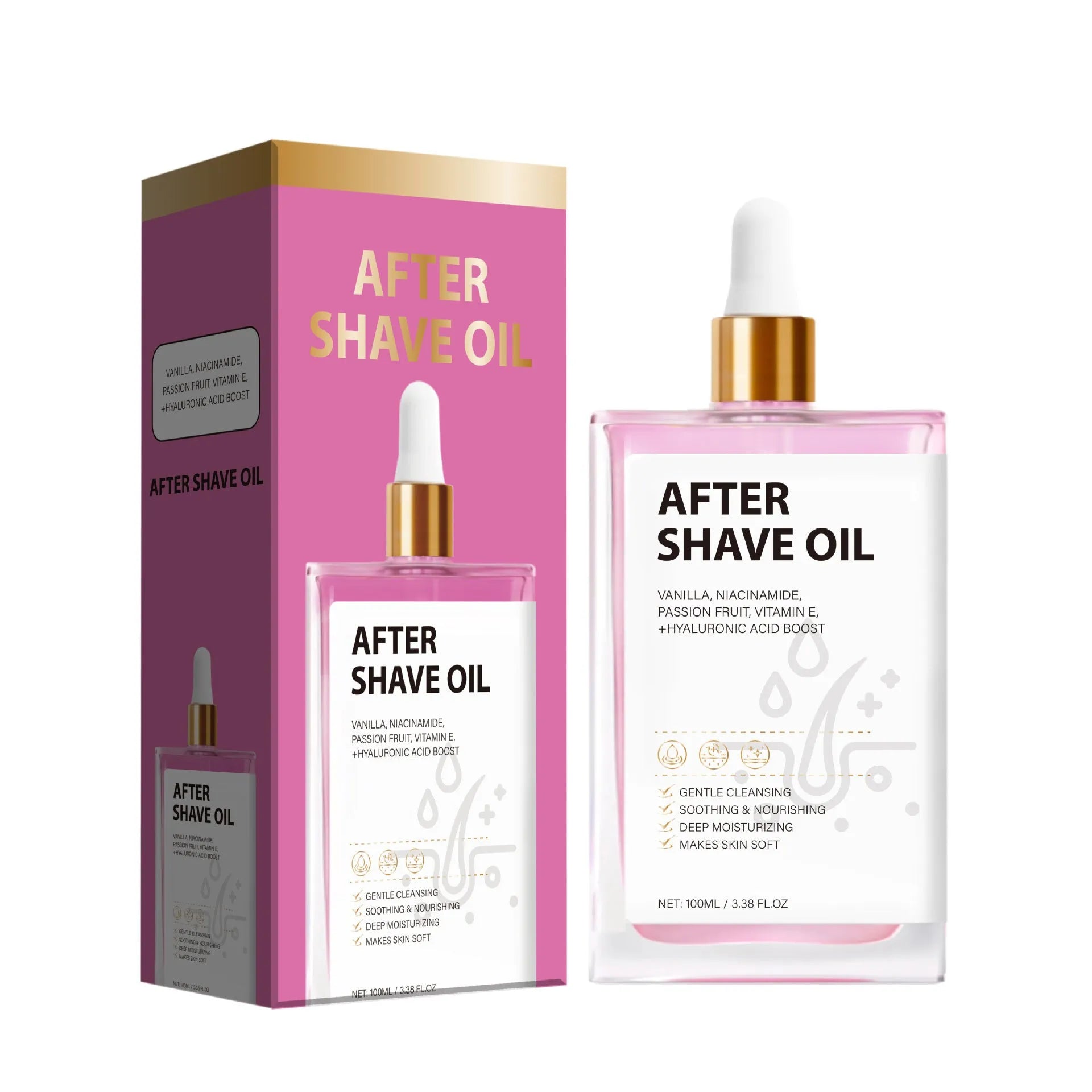 A 100ml bottle of men's soothing aftershave care oil for moisturising skin