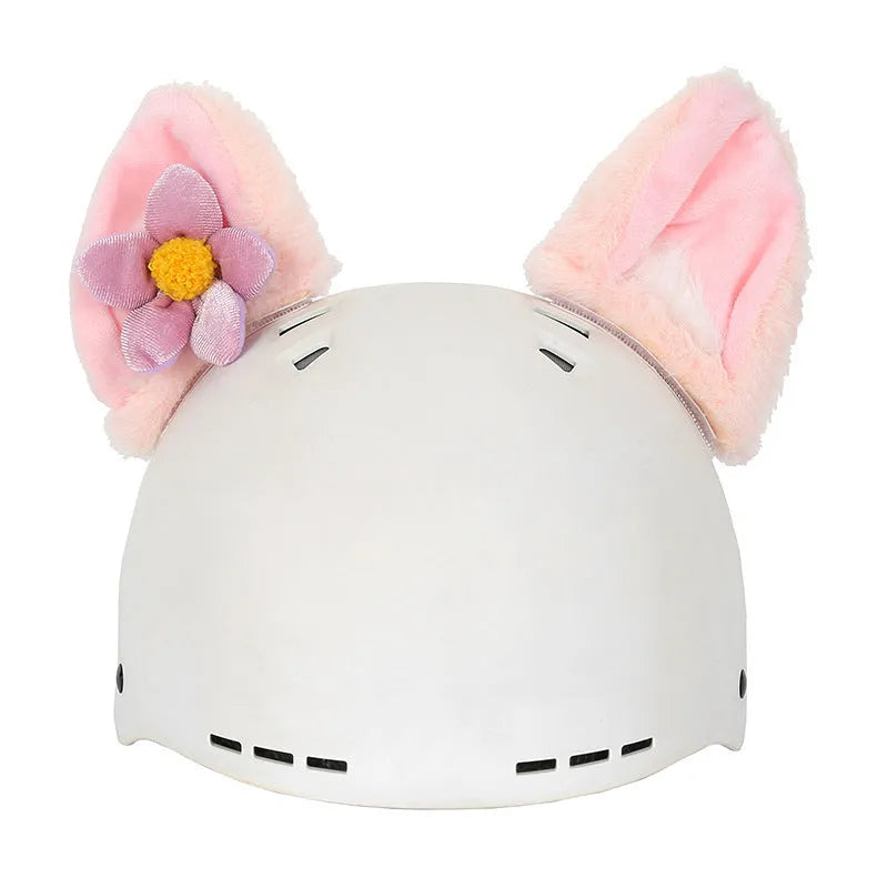 Cartoon plush fabric motorcycle helmet cover decorative accessory
