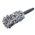 Long handled car wash brush with ultra-fine fibre bristles in blue, black or red colour options