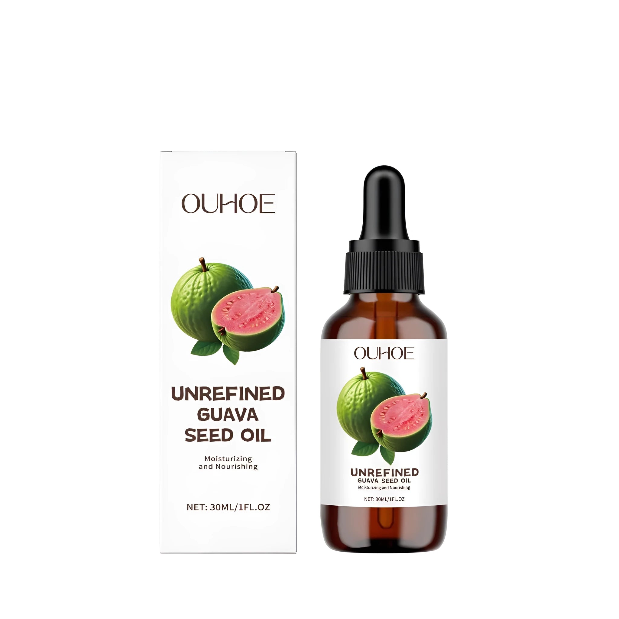 30ml bottle of Guava Seed Oil facial serum with natural extract and antioxidant ingredients
