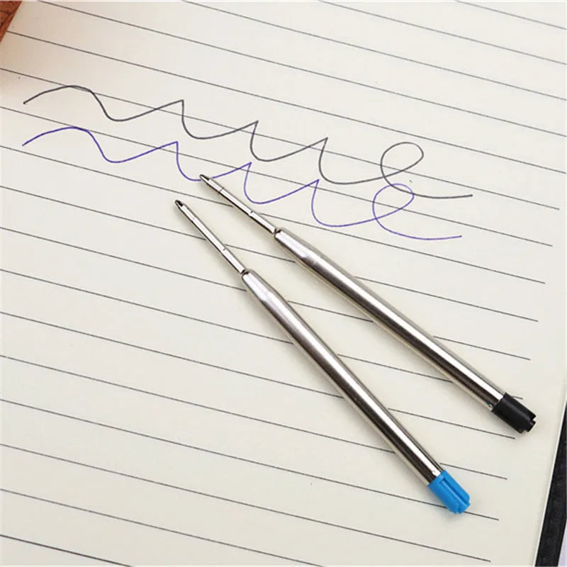 Black full metal rollerball pen with pocket clip and 0.7mm refill