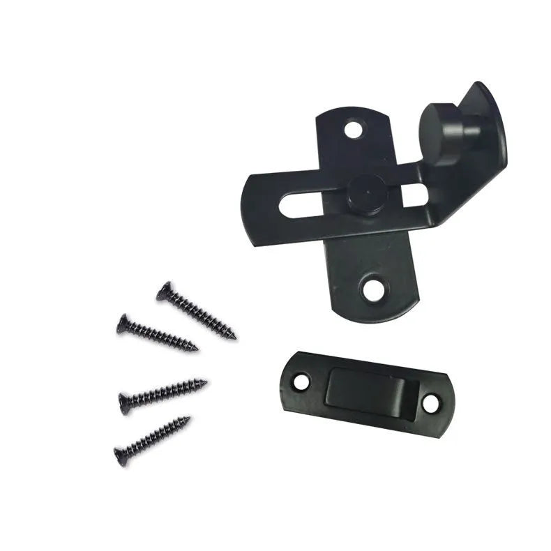 Warehouse hook barn door lock with 90 degree hasp in carbon steel or stainless steel options