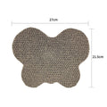 Corrugated paper cat scratcher toy in fish, butterfly, and cat head shapes, flat 2.5cm thick floor pad