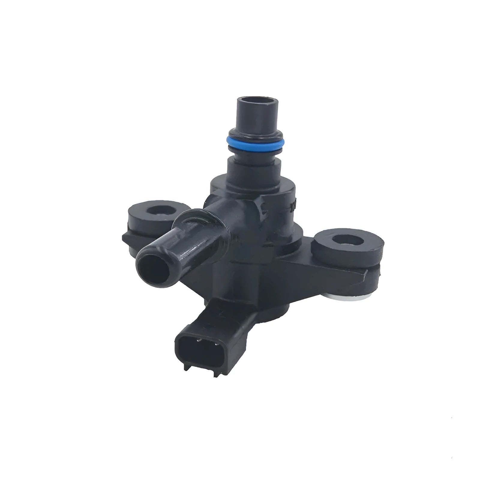 Black ABS plastic turbocharger solenoid valve for Ford cars, model AU5A-9G866-AB.