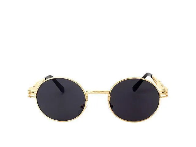 Classic square frame sunglasses for women and men in black with UV protection and plastic frame