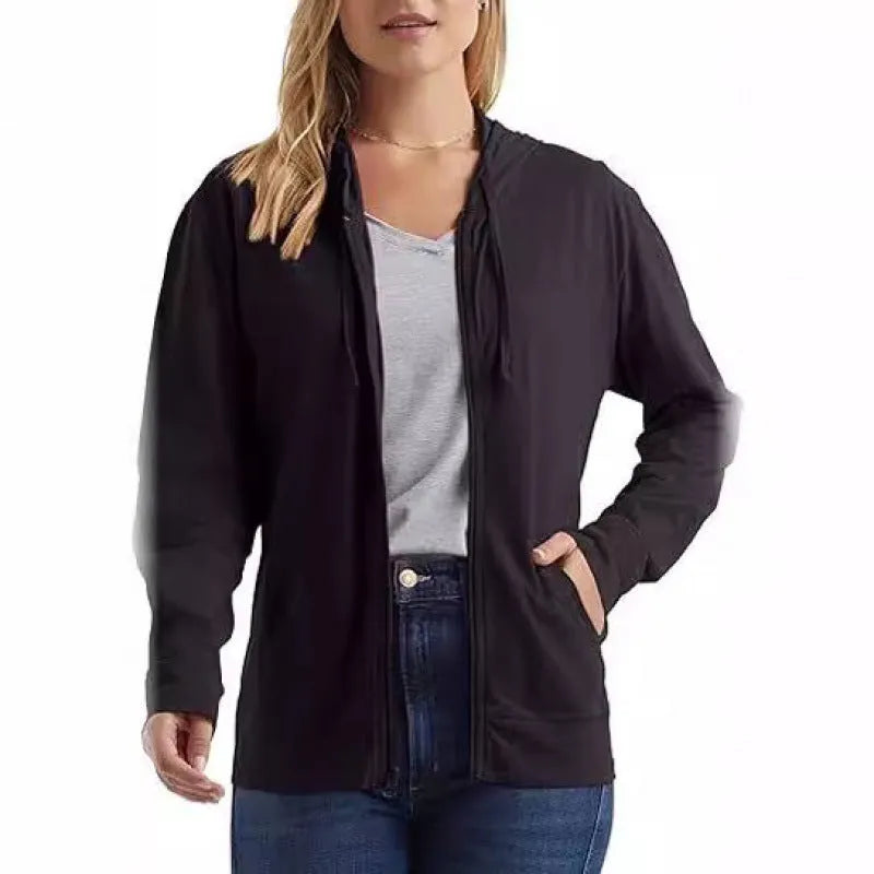 Loose fit polyester sports pullover hoodie in solid colours with long sleeves