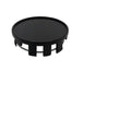 Black and silver 54mm plastic wheel hub cap for Japanese vehicles