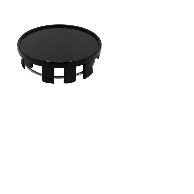 Black and silver 54mm plastic wheel hub cap for Japanese vehicles