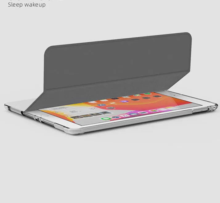 Wave point coloured flip tri-fold silicone tablet case with pen slot for iPad 10.2 inch