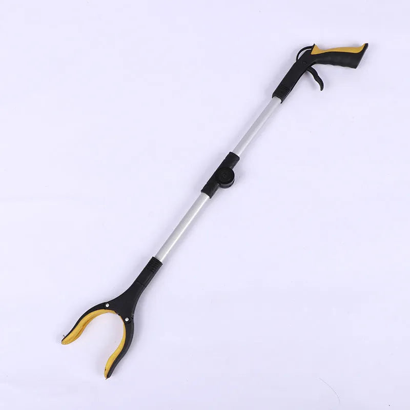 Foldable aluminium garbage clamp with magnetic sucker showing blue handle colour