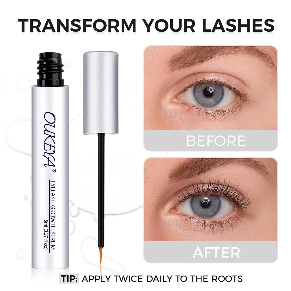 Silver packaged 5ML tube of eyelash growth essence and care liquid
