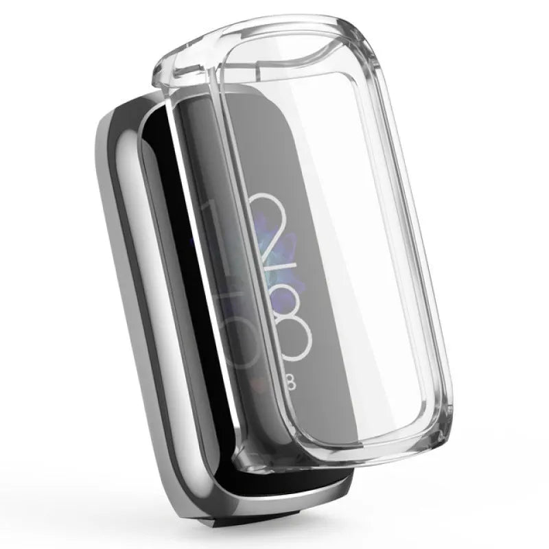 Fitbit Luxe TPU electroplating watch case in transparent colour, soft rubber screen protector, all-inclusive coverage
