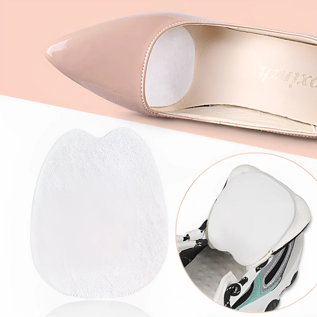 White felt anti-wear tongue stickers for sports shoe protection
