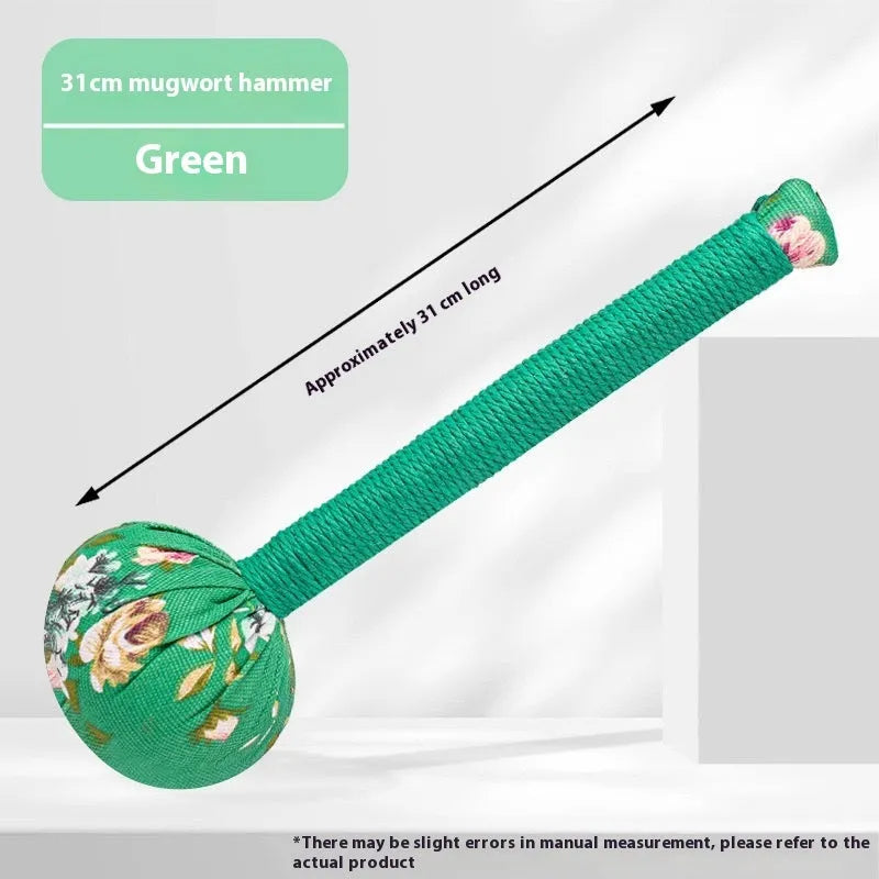 Argy wormwood hand-held massage hammer in choice of colours and 26cm or 31cm sizes.